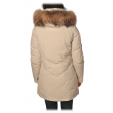 Woolrich - Hooded Waisted Down Jacket - Cream - Jacket - Luxury Exclusive Collection
