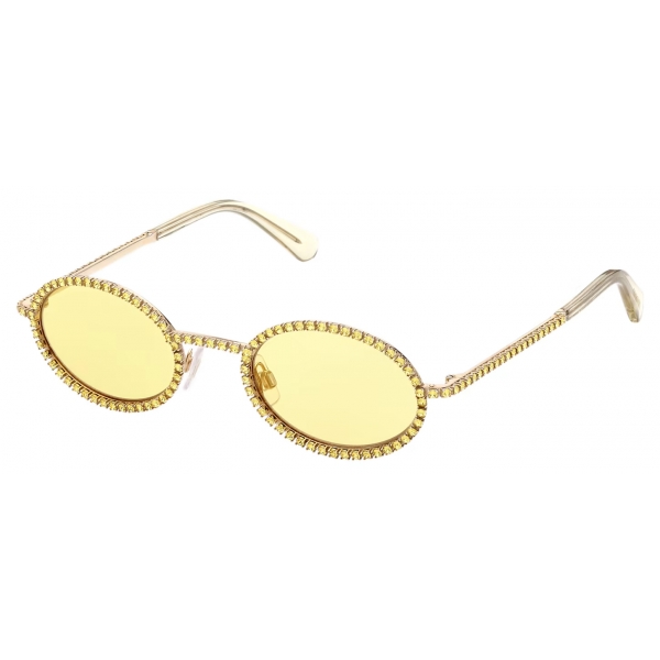 Swarovski - Swarovski Oval Sunglasses - Yellow - Sunglasses - Swarovski Eyewear