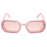 Swarovski - Swarovski Octagonal Sunglasses - Pink - Sunglasses - Swarovski Eyewear