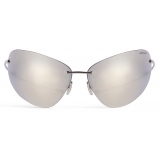 Balenciaga - Occhiali da Sole Ovale Moda Mirage - Argento - Occhiali da Sole - Balenciaga Eyewear