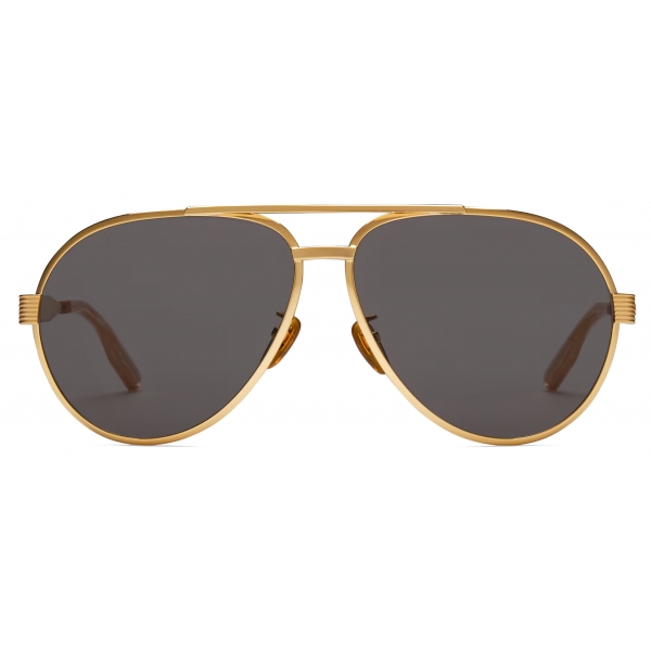 Gucci - Occhiale da Sole Aviatore - Oro Grigio - Gucci Eyewear