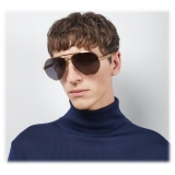 Gucci - Occhiale da Sole Aviatore - Oro Grigio - Gucci Eyewear