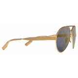 Gucci - Occhiale da Sole Aviatore - Oro Guccissima Blu - Gucci Eyewear