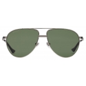 Gucci - Navigator Sunglasses - Silver Green - Gucci Eyewear