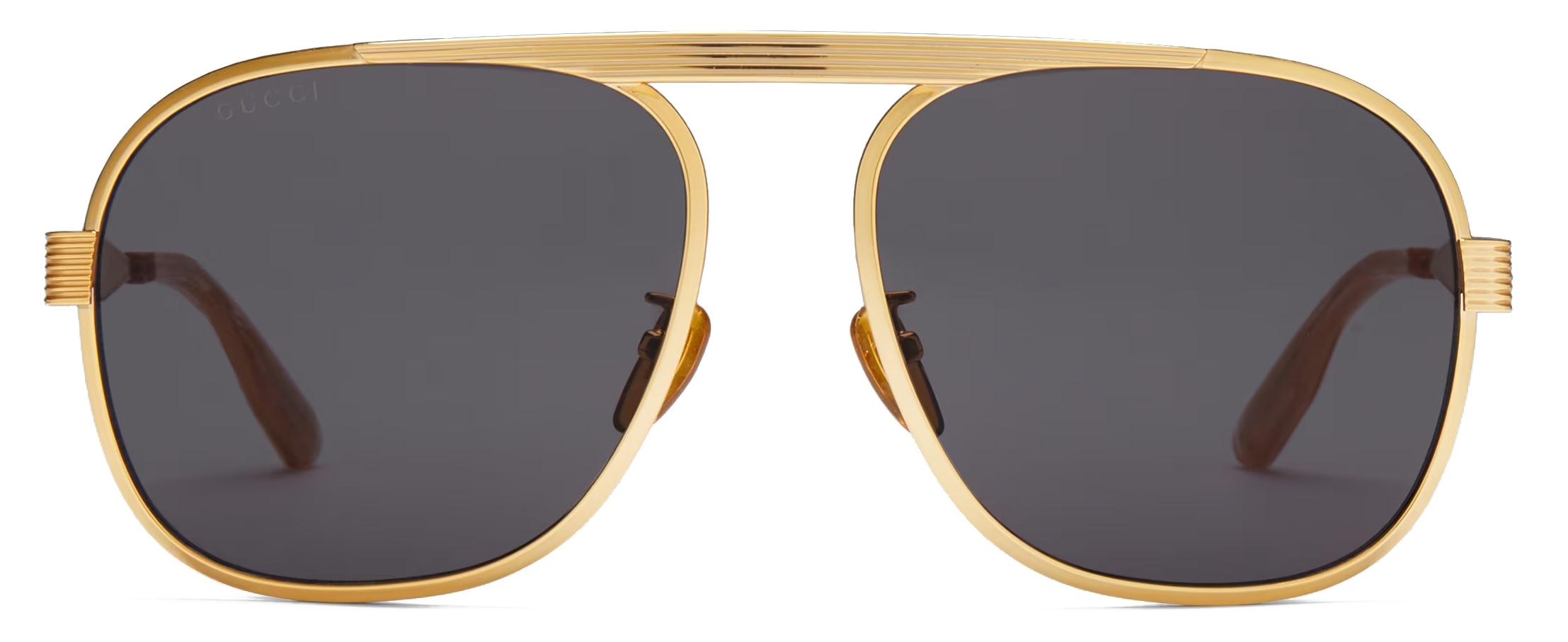 Gucci - Navigator Sunglasses - Gold Grey - Gucci Eyewear