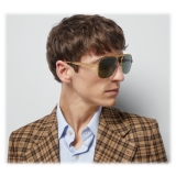 Gucci - Navigator Sunglasses - Gold Grey - Gucci Eyewear
