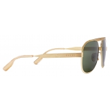 Gucci - Navigator Sunglasses - Gold Green - Gucci Eyewear