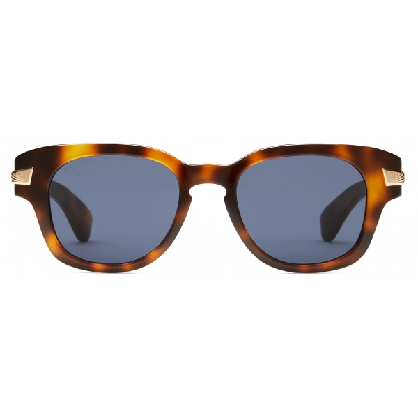 Gucci - Oval Sunglasses - Tortoiseshell Blue - Gucci Eyewear