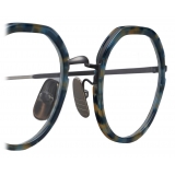 Thom Browne - Acetate and Titanium Round Optical Glasses - Blue Tortoiseshell Gunmetal