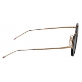 Thom Browne - Occhiali da Vista Rotondi in Acetato e Titanio - Nero Oro - Thom Browne Eyewear
