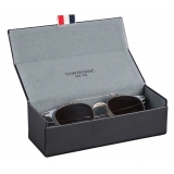 Thom Browne - Titanium Round Clip On Sunglasses - Light Blue Black - Thom Browne Eyewear