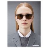 Thom Browne - Titanium Round Clip On Sunglasses - Matte Black Gold - Thom Browne Eyewear