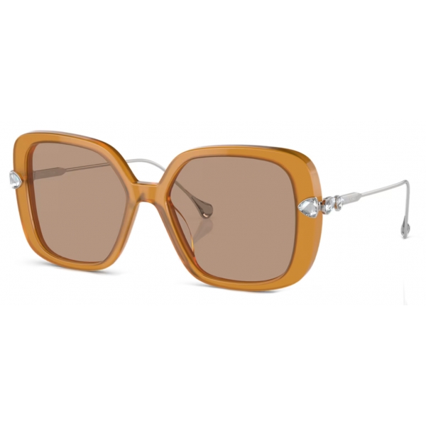 Swarovski - Oversized Square Sunglasses - Brown - Sunglasses - Swarovski Eyewear