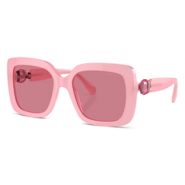 Swarovski - Oversized Square Sunglasses - Pink - Sunglasses - Swarovski Eyewear
