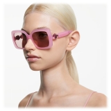 Swarovski - Occhiali da Sole Quadrata Oversized - Rosa - Occhiali da Sole - Swarovski Eyewear