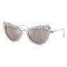 Swarovski - 2 in 1 Clip-On Sunglasses - White - Sunglasses - Swarovski Eyewear