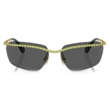 Swarovski - Rectangular Sunglasses - Black - Sunglasses - Swarovski Eyewear