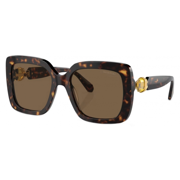 Swarovski - Oversize Square Sunglasses - Brown - Sunglasses - Swarovski Eyewear