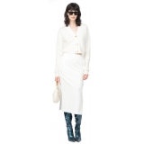 Pinko - Technical Fabric Midi Skirt - White - Skirt - Made in Italy - Luxury Exclusive Collection