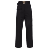 Pinko - Cargo Trousers in Technical Fabric - Black - Trousers - Made in Italy - Luxury Exclusive Collection
