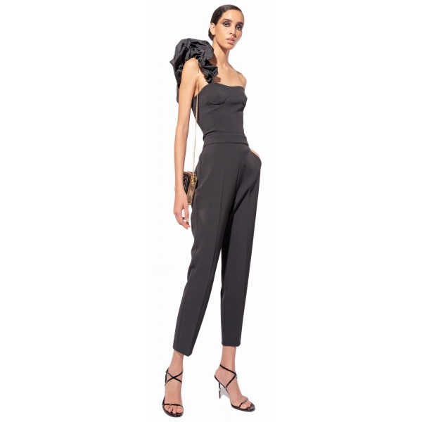 Pinko - Cigarette Pants in Technical Fabric - Black - Trousers - Made in Italy - Luxury Exclusive Collection