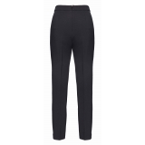Pinko - Cigarette Pants in Technical Fabric - Black - Trousers - Made in Italy - Luxury Exclusive Collection