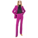 Pinko - Elongated Double-Breasted Blazer - Fuxia - Jacket - Made in Italy - Luxury Exclusive Collection