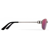 Balenciaga - Mercury Oval Sunglasses - Dark Silver - Sunglasses - Balenciaga Eyewear