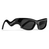 Balenciaga - Hamptons Rectangle Sunglasses - Black - Sunglasses - Balenciaga Eyewear