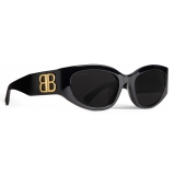 Balenciaga - Women's Bossy Round AF Sunglasses - Black - Sunglasses - Balenciaga Eyewear