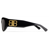 Balenciaga - Women's Bossy Round AF Sunglasses - Black - Sunglasses - Balenciaga Eyewear