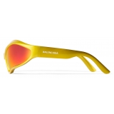 Balenciaga - Fennec Oval Sunglasses - Yellow Red - Sunglasses - Balenciaga Eyewear