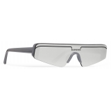 Balenciaga - Ski Rectangle Sunglasses - Grey - Sunglasses - Balenciaga Eyewear
