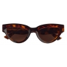 Bottega Veneta - Cat Eye Sunglasses in Injected Acetate - Havana Brown - Sunglasses - Bottega Veneta Eyewear