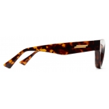 Bottega Veneta - Cat Eye Sunglasses in Injected Acetate - Havana Brown - Sunglasses - Bottega Veneta Eyewear