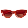 Bottega Veneta - Occhiali da Sole Cat-Eye in Acetato Iniettato - Arancione Marrone - Occhiali da Sole - Bottega Veneta Eyewear