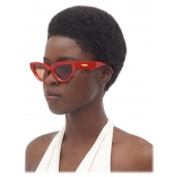 Bottega Veneta - Cat Eye Sunglasses in Injected Acetate - Orange Brown - Sunglasses - Bottega Veneta Eyewear