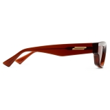Bottega Veneta - Square Sunglasses in Injected Acetate - Brown - Sunglasses - Bottega Veneta Eyewear