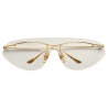 Bottega Veneta - Shield Sunglasses in Metal - Gold Transparent - Sunglasses - Bottega Veneta Eyewear