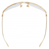 Bottega Veneta - Shield Sunglasses in Metal - Gold Transparent - Sunglasses - Bottega Veneta Eyewear