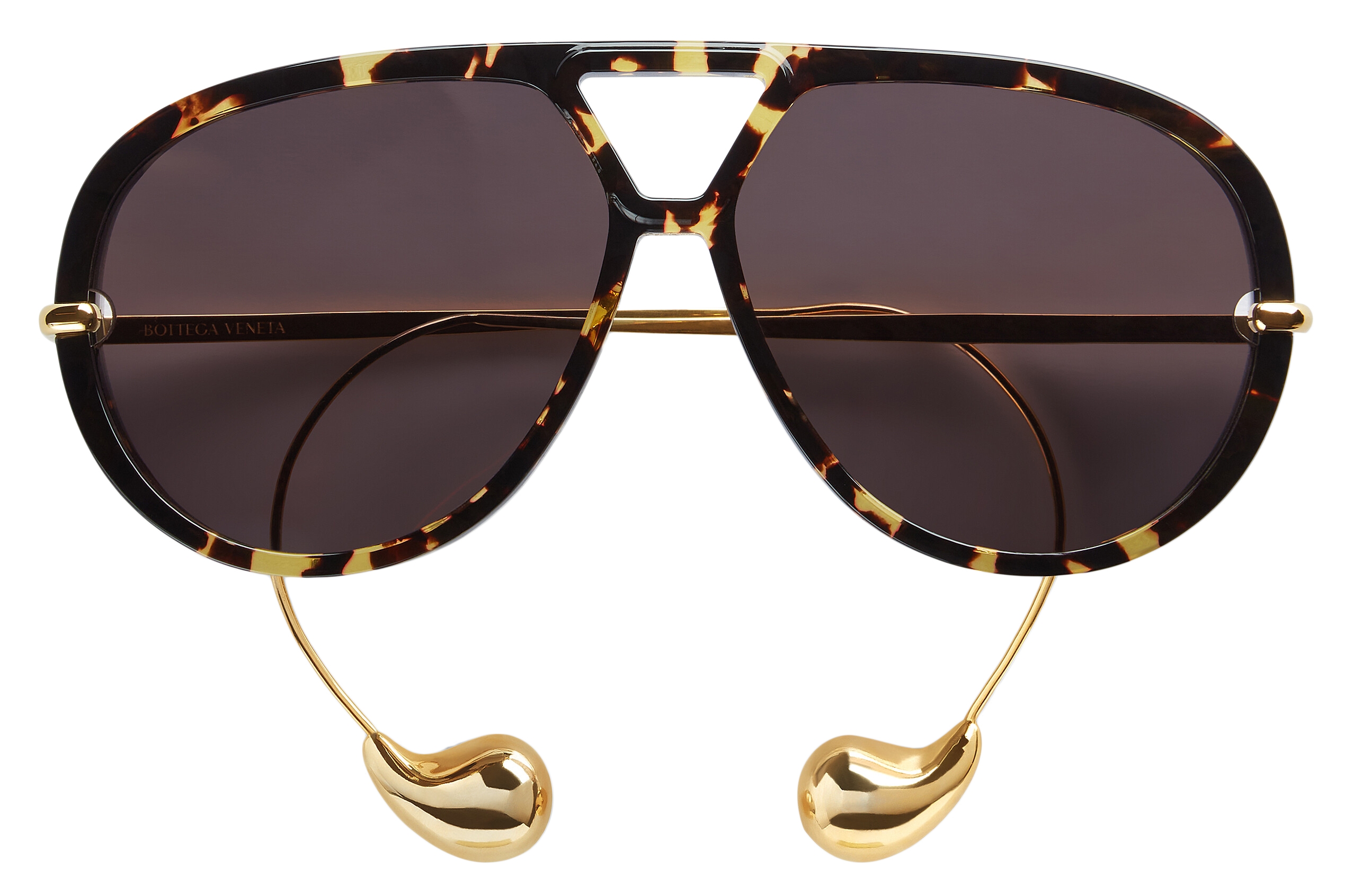 Bottega Veneta - Occhiali da Sole Aviator in Metallo - Oro Marrone -  Occhiali da Sole - Bottega Veneta Eyewear - Avvenice