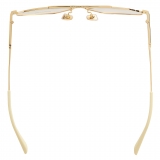 Bottega Veneta - Aviator Optical Glasses in Metal - Gold Transparent - Sunglasses - Bottega Veneta Eyewear