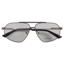 Bottega Veneta - Aviator Optical Glasses in Metal - Ruthenium Transparent - Bottega Veneta Eyewear