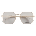 Bottega Veneta - Square Optical Glasses in Metal - Gold Transparent - Bottega Veneta Eyewear