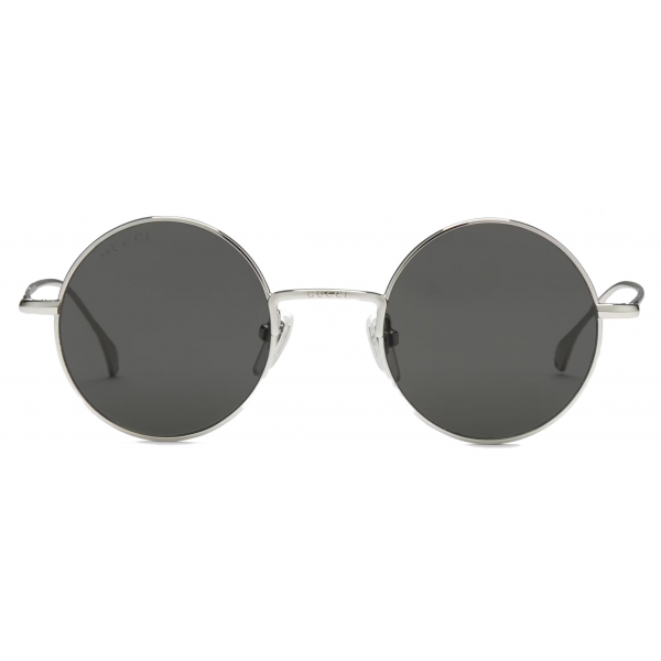 Gucci - Round Sunglasses - Silver Dark Grey - Gucci Eyewear
