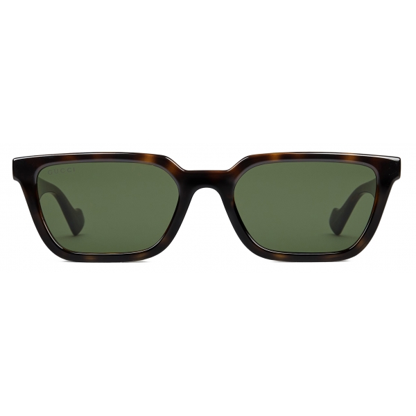 Gucci - Occhiale da Sole Cat Eye - Marrone Scuro Verde Scuro - Gucci Eyewear