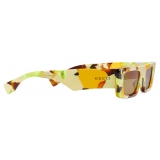 Gucci - Rectangular Sunglasses - Tortoiseshell Yellow Brown - Gucci Eyewear