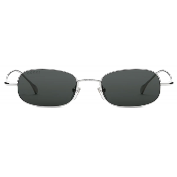 Gucci - Rectangular Sunglasses - Silver Grey - Gucci Eyewear
