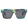 Gucci - Occhiale da Sole Quadrati - Tartaruga Verde Grigio - Gucci Eyewear