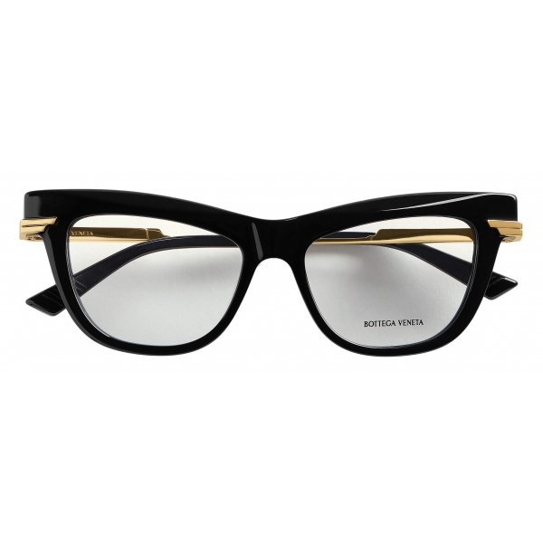 Bottega Veneta Cat Eye Optical Glasses In Recycled Acetate Black